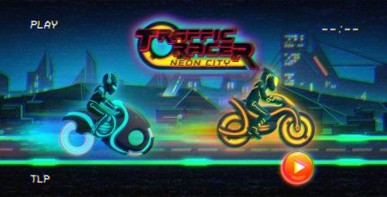 Bike Race Game Traffic Rider Of Neon City Cover