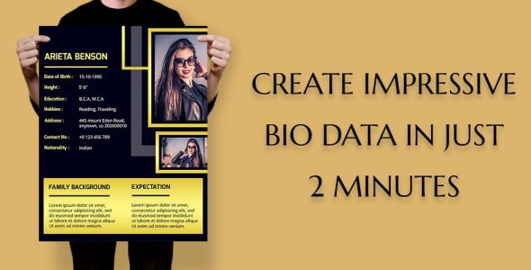 Creative Biodata Maker Premium