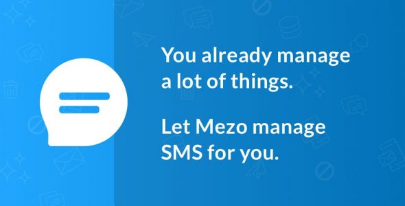 Mezo Advanced SMS Organizer Reminders Balances Cover