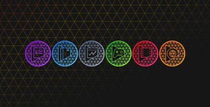 Pixel Net Neon Icon Pack cover 1