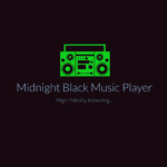 midnight black music player