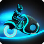 Bike Race Game Traffic Rider Of Neon City Logo