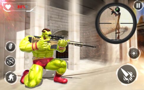 American Monster vs Stickman Sniper Modern Combat   1.1.2 Apk + Mod for Android 2