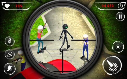 American Monster vs Stickman Sniper Modern Combat   1.1.2 Apk + Mod for Android 4