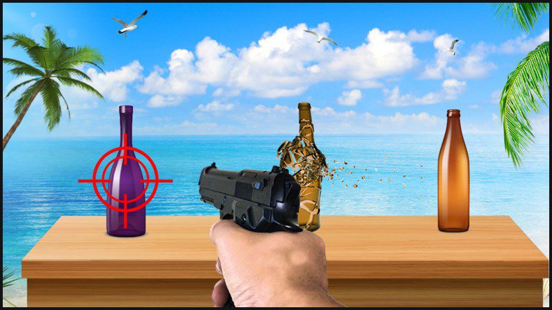 Bottle Shooting Target: Real Bottle Shooter