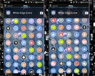 WHITE EDGE ICONS APEX/NOVA/ADW  1.0.0 Apk for Android 3