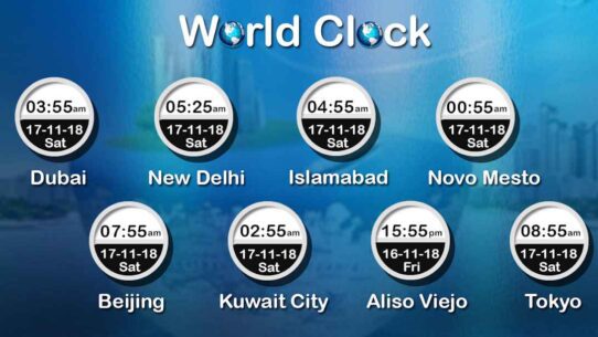 World Clock- Digital Alarm Clock & Stop Watch 1.2 Apk for Android 2