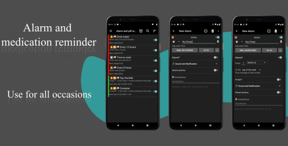 alarm and pill reminder android cover