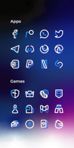 Aline Blue: linear icon pack 1.6.9 Apk for Android 5