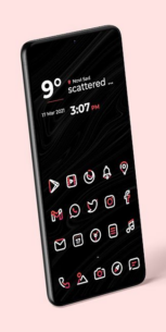 Aline Red: linear icon pack 1.7.2 Apk for Android 3