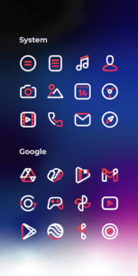 Aline Red: linear icon pack 1.7.2 Apk for Android 4