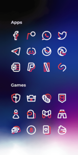 Aline Red: linear icon pack 1.7.2 Apk for Android 5