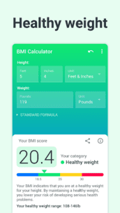 BMI Calculator Body Mass Index (PRO) 2.5.4 Apk for Android 2