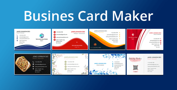 business card maker visiting cover