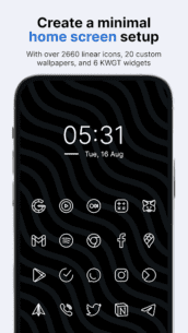 Caelus White: linear icon pack 5.0.5 Apk for Android 1