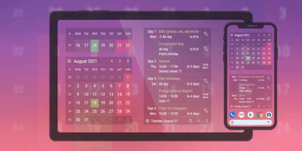 Calendar Widget: Month/Agenda (PRO) 7.0 Apk for Android 1