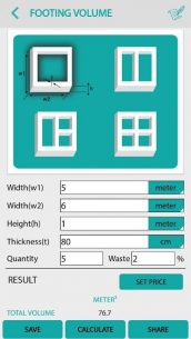 Concrete Volume Calculator–Construction Calculator 1.4 Apk for Android 3