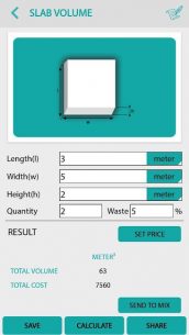 Concrete Volume Calculator–Construction Calculator 1.4 Apk for Android 4