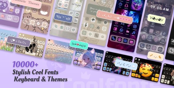 cool fonts keyboard themes cover