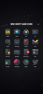 Crispy Dark Icon Pack 4.5.0 Apk for Android 1