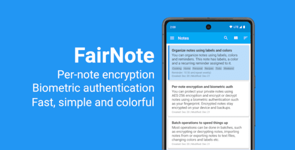 fairnote notepad android cover