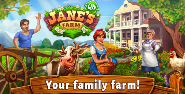 Janes Farm: Family farm game 9.3.0 Apk + Mod for Android 1 farm up cover