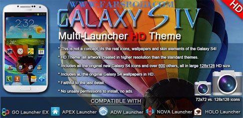 galaxy s4 hd multi launcher theme cover