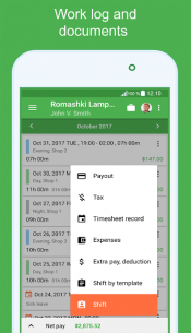 Green Timesheet – shift work log and payroll app (PRO) 1.27 Apk for Android 4