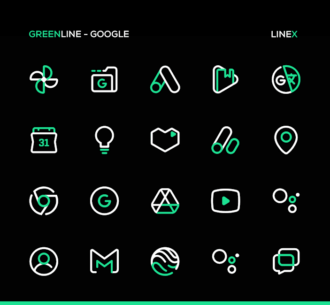 GreenLine Icon Pack : LineX 5.7 Apk for Android 4