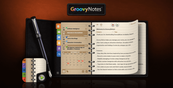 groovy notes personal diary cover