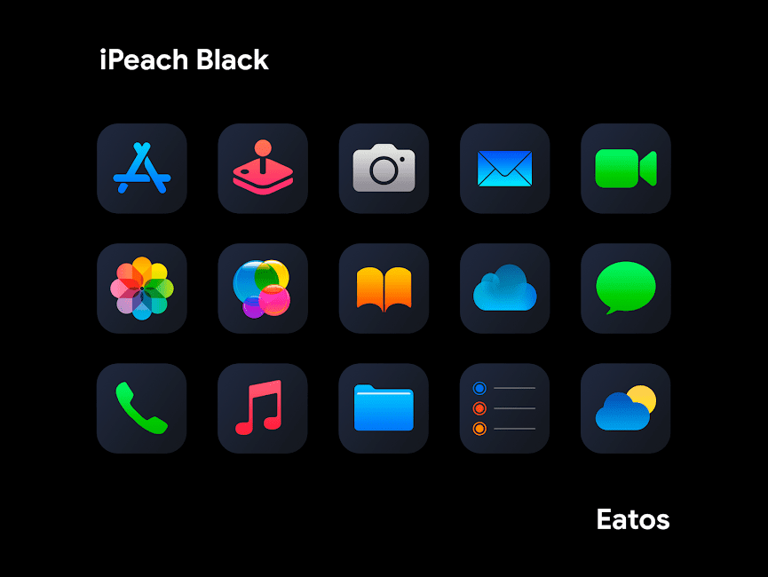 iPeach Black – Icon Pack 1.8.1 Apk for Android 1