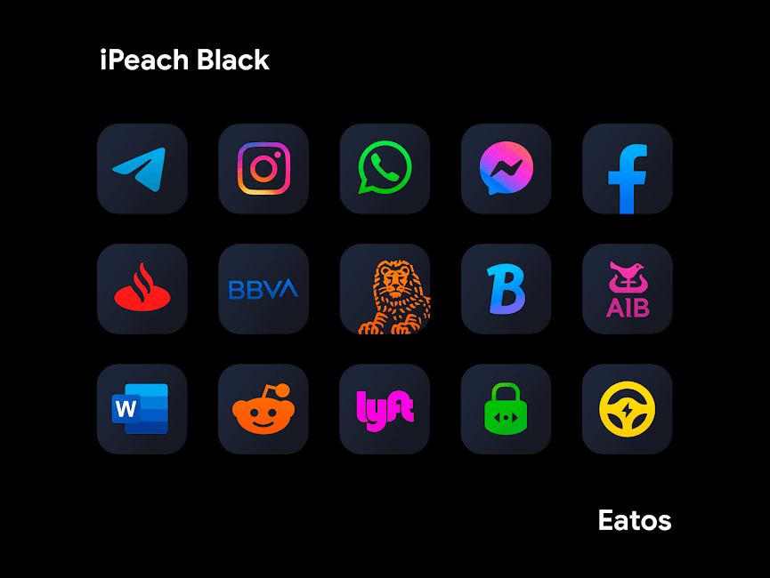 iPeach Black – Icon Pack 1.8.1 Apk for Android 3