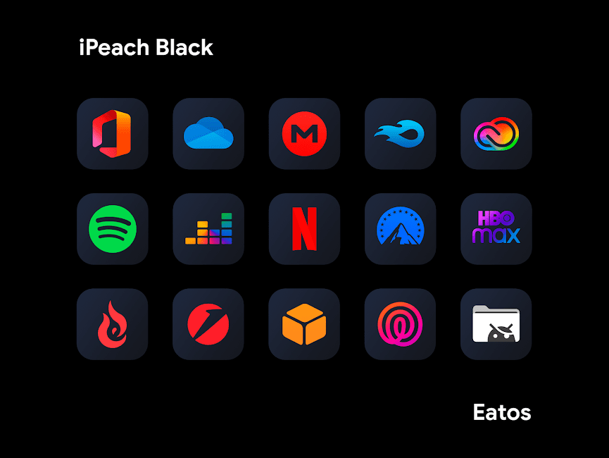 iPeach Black – Icon Pack 1.8.1 Apk for Android 4