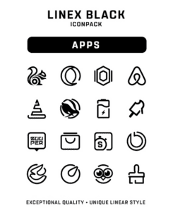 LineX Black Icon Pack 6.1 Apk for Android 1