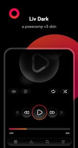 Liv Dark – Poweramp v3 Skin 1.7.7 Apk for Android 1