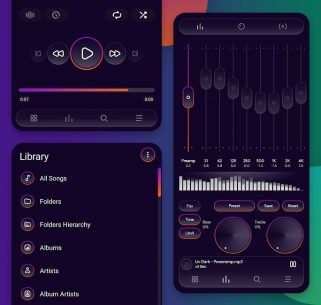 Liv Dark – Poweramp v3 Skin 1.7.7 Apk for Android 4