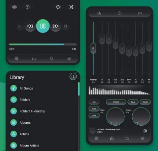 Liv Dark – Poweramp v3 Skin 1.7.7 Apk for Android 5