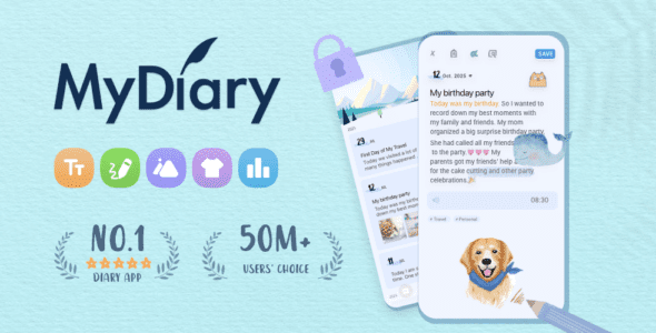 My Diary - Daily Diary Journal (VIP) 1.03.82.0212 Apk for Android 1 my diary cover