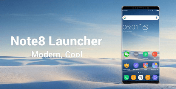 note 8 launcher android cover