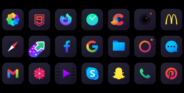 nova dark icon pack cover