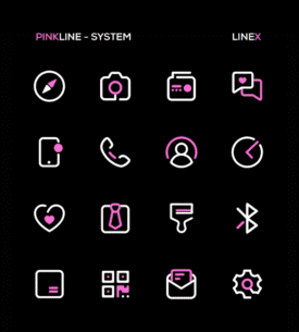 PinkLine Icon Pack :LineX Pink 6.1 Apk for Android 2