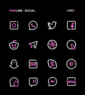 PinkLine Icon Pack :LineX Pink 6.1 Apk for Android 3