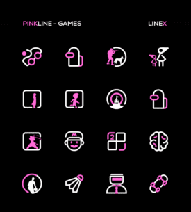 PinkLine Icon Pack :LineX Pink 6.1 Apk for Android 4