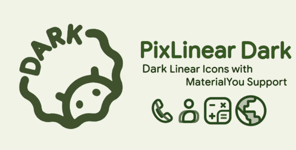 PixLinear Dark Icon Pack 1.3 Apk for Android 1 pixlinear dark icon pack cover