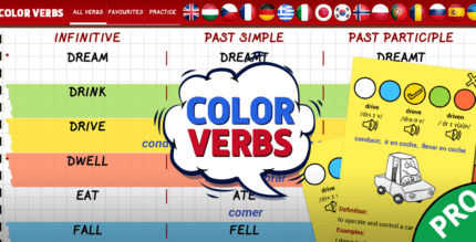 premium english irregular verbs cover