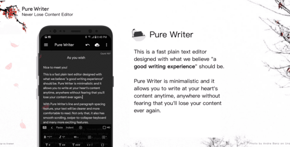 Pure Writer - Writing & Notes (PREMIUM) 7.3.6 Apk for Android 1 pure writer premium cover