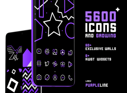 PurpleLine Icon Pack : LineX 5.7 Apk for Android 1