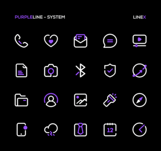 PurpleLine Icon Pack : LineX 5.7 Apk for Android 2