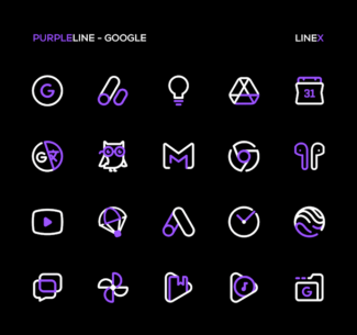 PurpleLine Icon Pack : LineX 5.7 Apk for Android 3