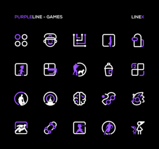 PurpleLine Icon Pack : LineX 5.7 Apk for Android 5